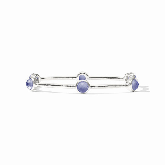 Julie Vos - Bracelet - Milano Luxe Bangle - Tanzanite Blue - Silver