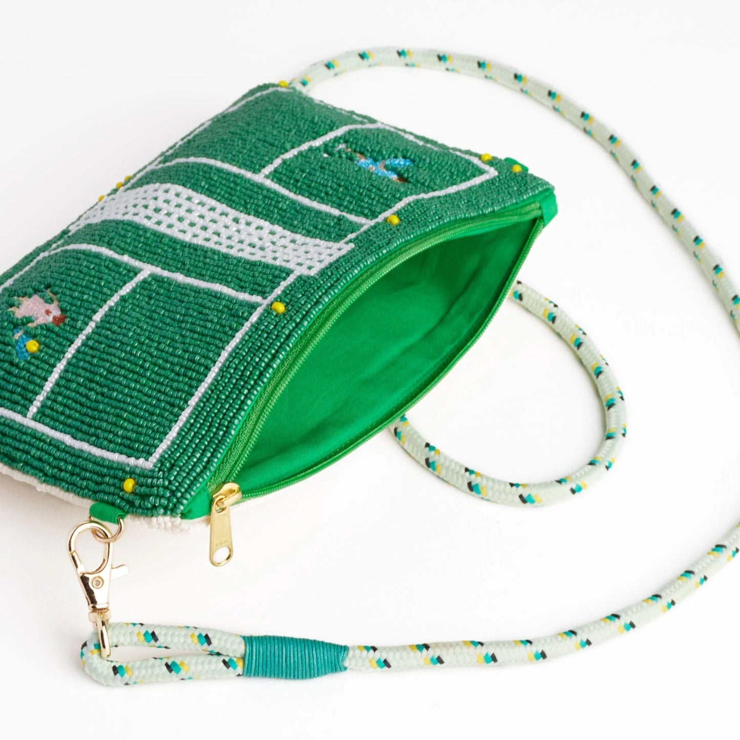 Ink & Alloy - Clutch - Leila Tennis Seed Bead - With Strap - Findlay Rowe Designs