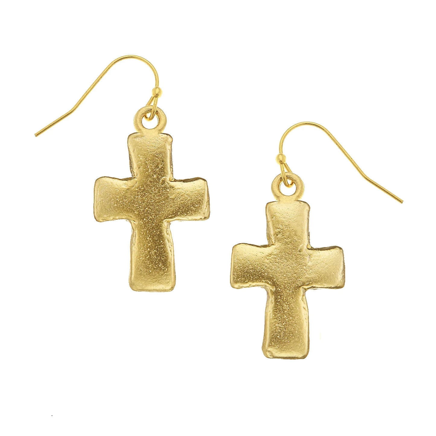 Susan Shaw - Earring - Cross 24k Gold - Small - Findlay Rowe Designs
