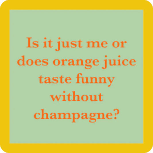 Drinks on Me Coaster - Orange Juice - Findlay Rowe Designs