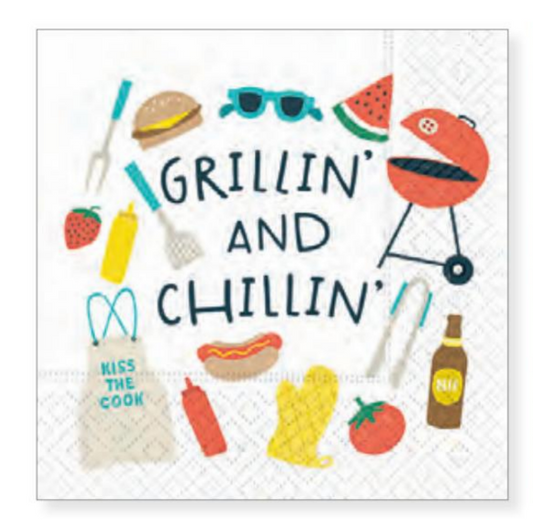 Cocktail Napkins - Grillin and Chillin - Findlay Rowe Designs