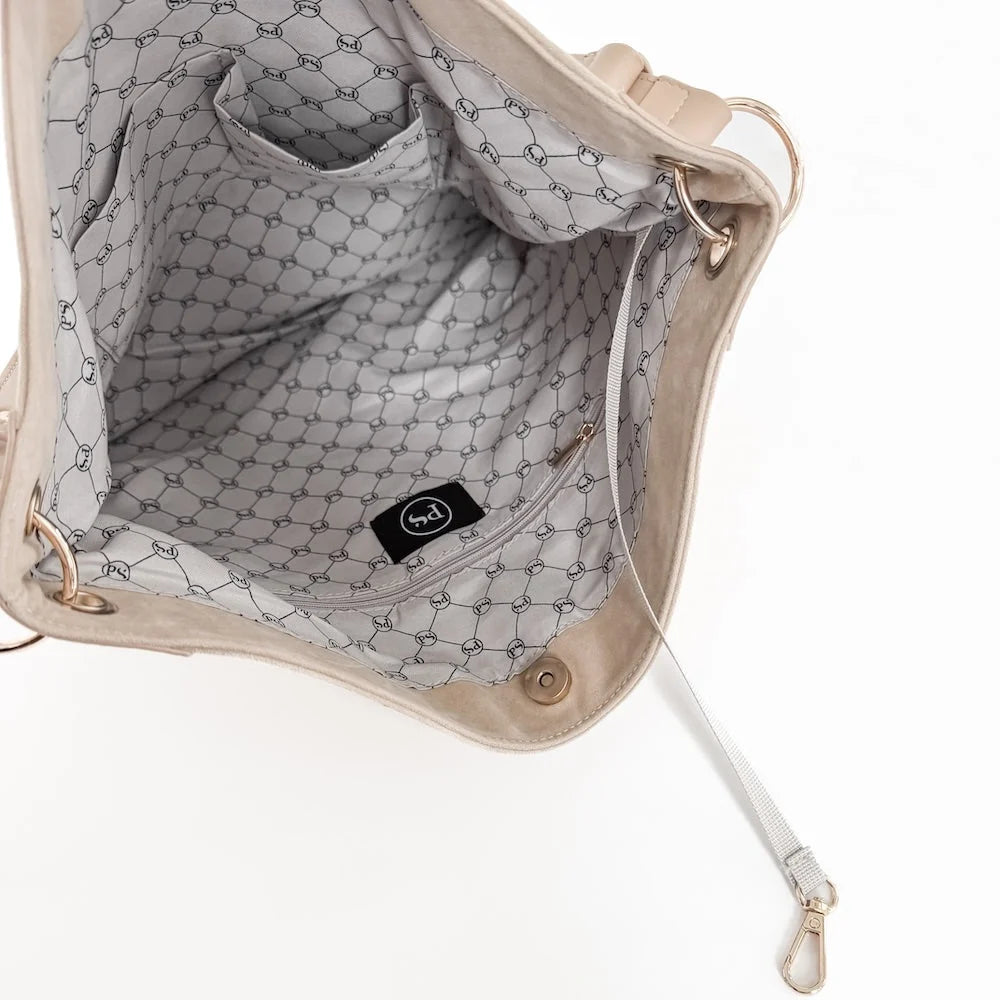 Pretty Simple Bags - Rosalie Rivet Suede Hobo - Camel - Findlay Rowe Designs