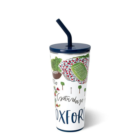 Swig - Straw Tumbler 32oz - Saturdays in Oxford - Findlay Rowe Designs
