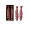 Candle - Taper - Pink Leopard Shaped Unscented - Set 2 - Findlay Rowe Designs