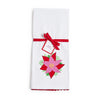 Tea Towels -  Set of 2 - Poinsettia Ric Rac Trim - Findlay Rowe Designs