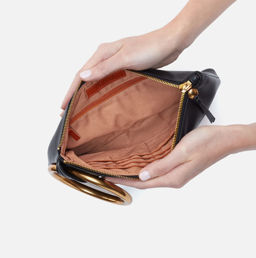 Clearance HOBO - Sheila Ring Clutch- Black