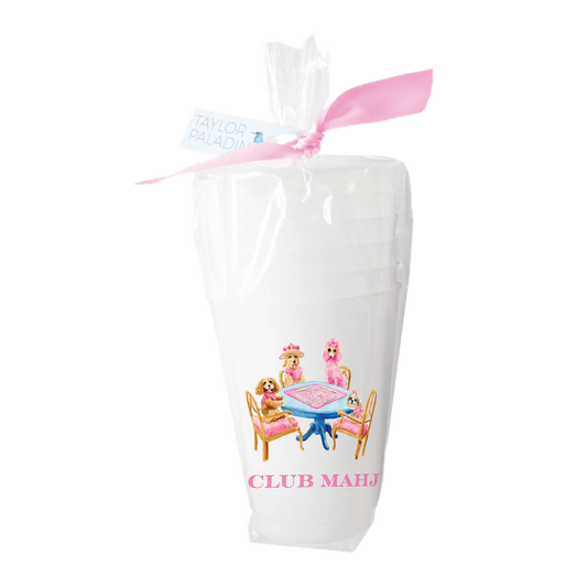 Taylor Paladino -  Frosted Party Cups - Mahjong Dogs - Set 6