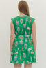 Entro - Dress - Mini - Cap Sleeve Vintage  Inspired - Green - Findlay Rowe Designs