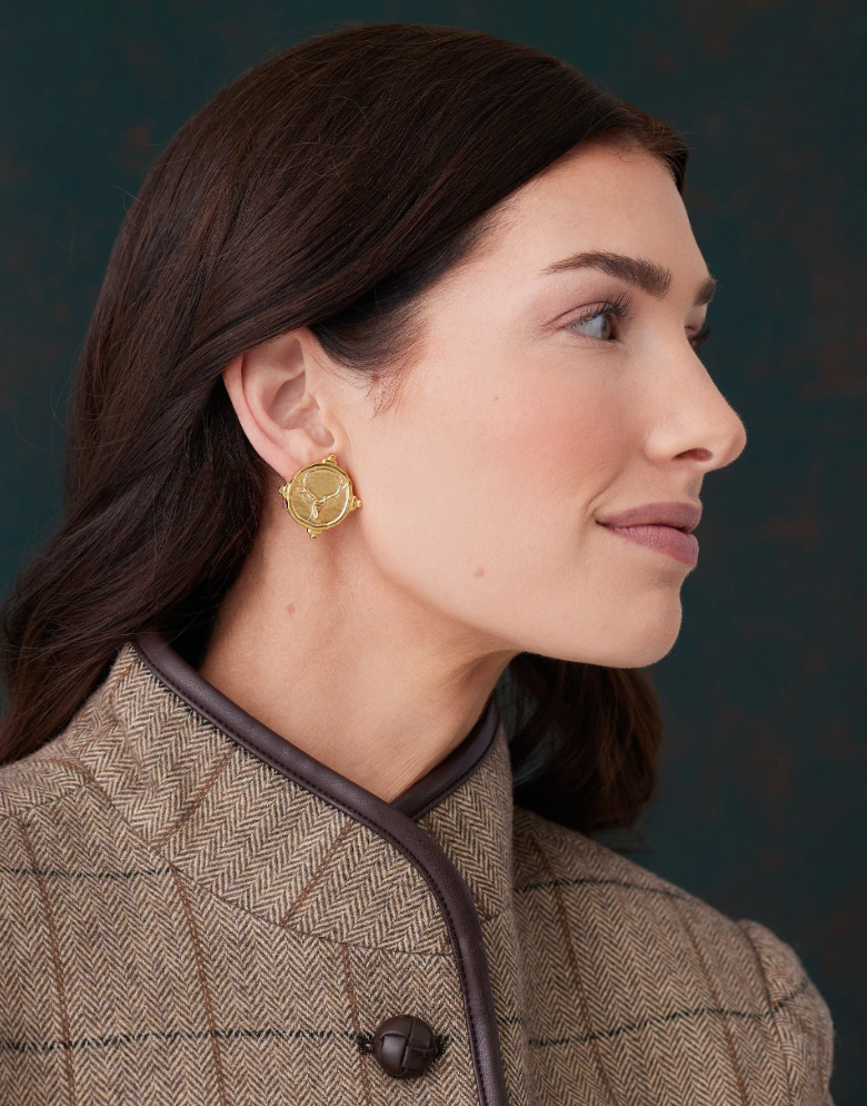 Susan Shaw - Earrings - Stag Studs