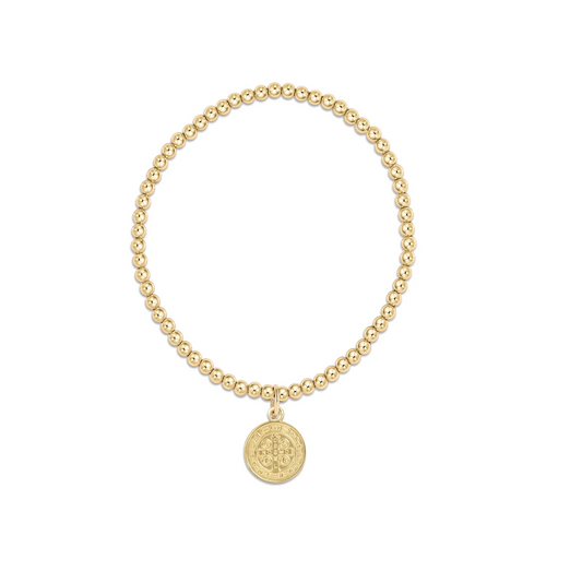 Enewton - Extends - Classic Gold 3mm Bead Bracelet - Blessing Gold Disc