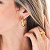 Earrings - Cleopatra Classic Medium Hoop - Gold - Findlay Rowe Designs