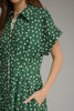 Entro - Dress - Midi Shirt Collar - Polka Dot Forest Green - Findlay Rowe Designs