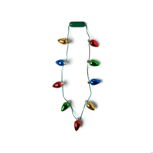Lotsa LITES!  Holiday Frost Light-Up Bulb Necklace