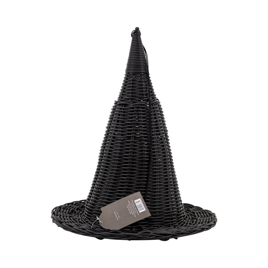 Witch Hat - Faux Wicker Woven - 15in