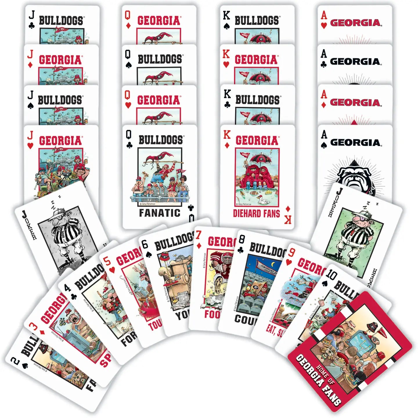 Playing Cards - Georgia Bulldogs - Findlay Rowe Designs