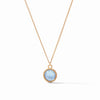 Julie Vos- Fleur-de-Lis Solitaire Necklace in Iridescent Aquamarine Blue - Findlay Rowe Designs