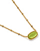 Kendra Scott - Necklace -   Elisa Short Pendant - Tiger Striped - Vintage Gold Chartreuse Green Mother Of Pearl - Findlay Rowe Designs