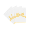 Caspari - Place Cards - Gold Striped Bow Foil