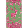 Caspari - Guest Towel - Stag Toile Raspberry/Sage - Findlay Rowe Designs