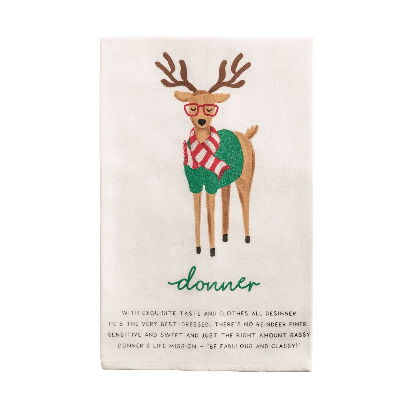 Mud Pie - Christmas Towel - Reindeer Poem