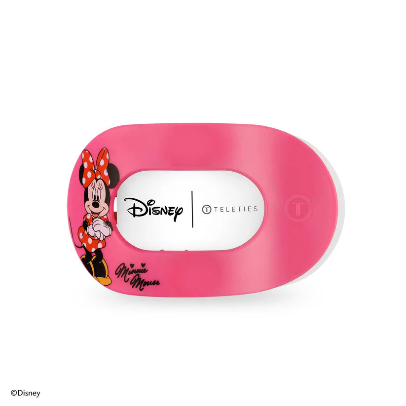 Teleties - Flat Round Hair Clip - Minnie Mouse Pink - Medium - Findlay Rowe Designs