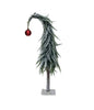 Drooping Faux Evergreen Tree 17in - Red Ornament