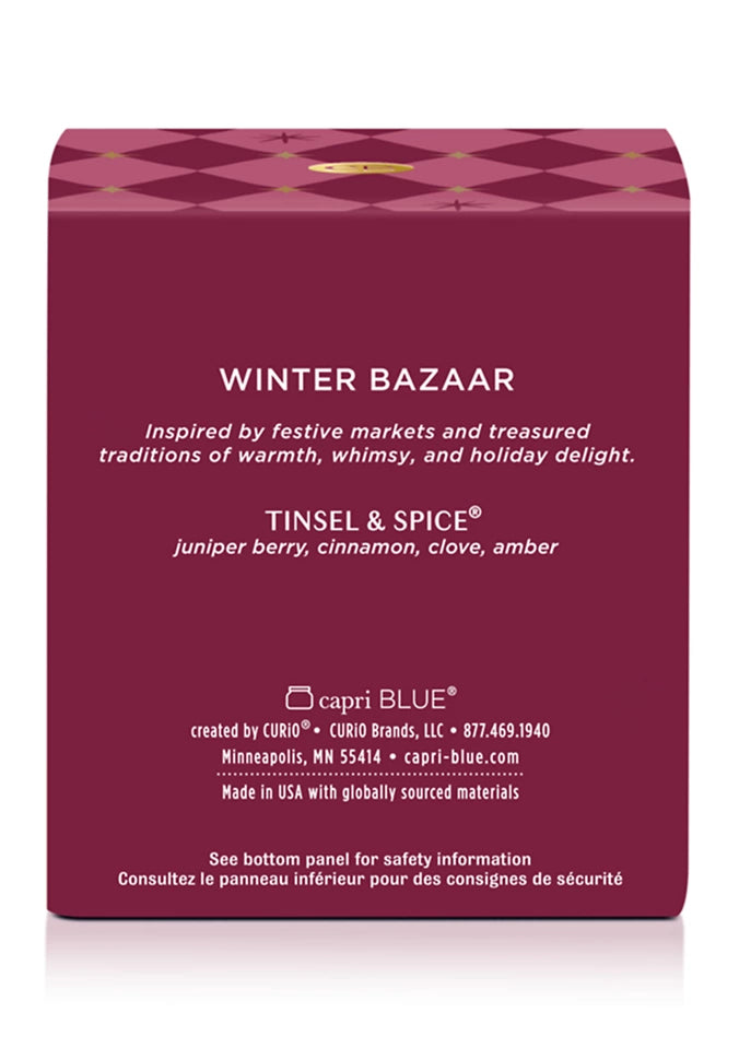 Capri Blue - Artisan - Boxed Tumbler 8oz Candle - Tinsel & Spice - Findlay Rowe Designs