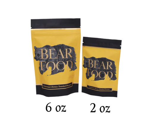 Bear Food - Honey Toasted Gourmet Pecans - 2 oz Pouch - Findlay Rowe Designs