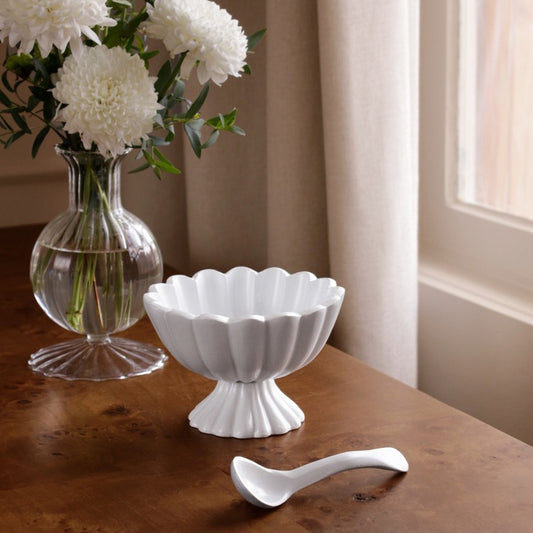 Beatriz Ball - Vida Vienna Mini Pedestal with Spoon - White - Findlay Rowe Designs