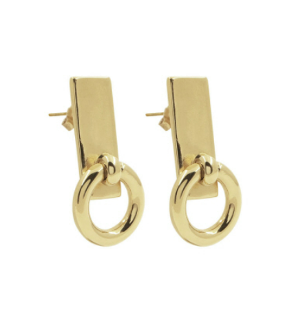 CXC- Gold plate with hoop Earrings