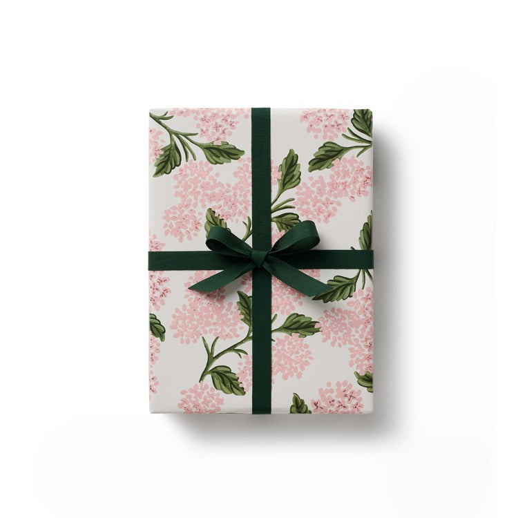 Rifle Paper Co - Gift Wrap - Continuous Roll - Pink Hydrangea - Findlay Rowe Designs
