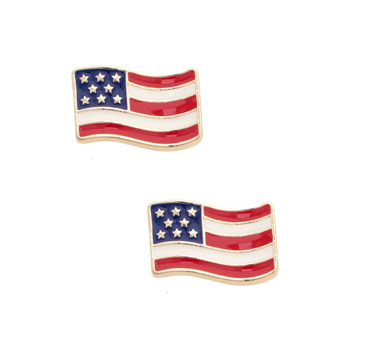Canvas - Earring - American Flag Enamel - Findlay Rowe Designs