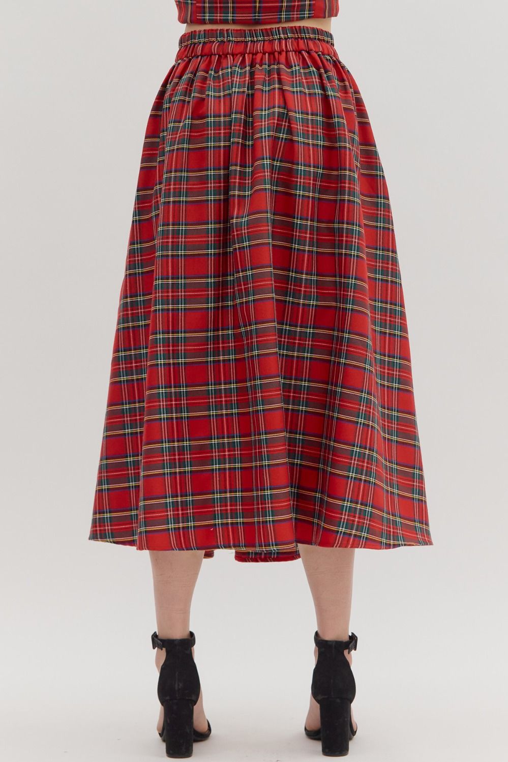 Skirt - Red Plaid Midi