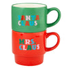 Coffee Mug - Stacking Mug Set - Mrs and Santa Claus - Findlay Rowe Designs