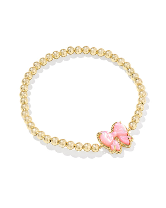 Kendra Scott - Haley Bow Bracelet Stretch - Gold Blush - Ivory Mother of Pearl - Findlay Rowe Designs