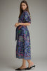 Entro - Dress - Maxi V-Neck Border Print - Navy - Findlay Rowe Designs