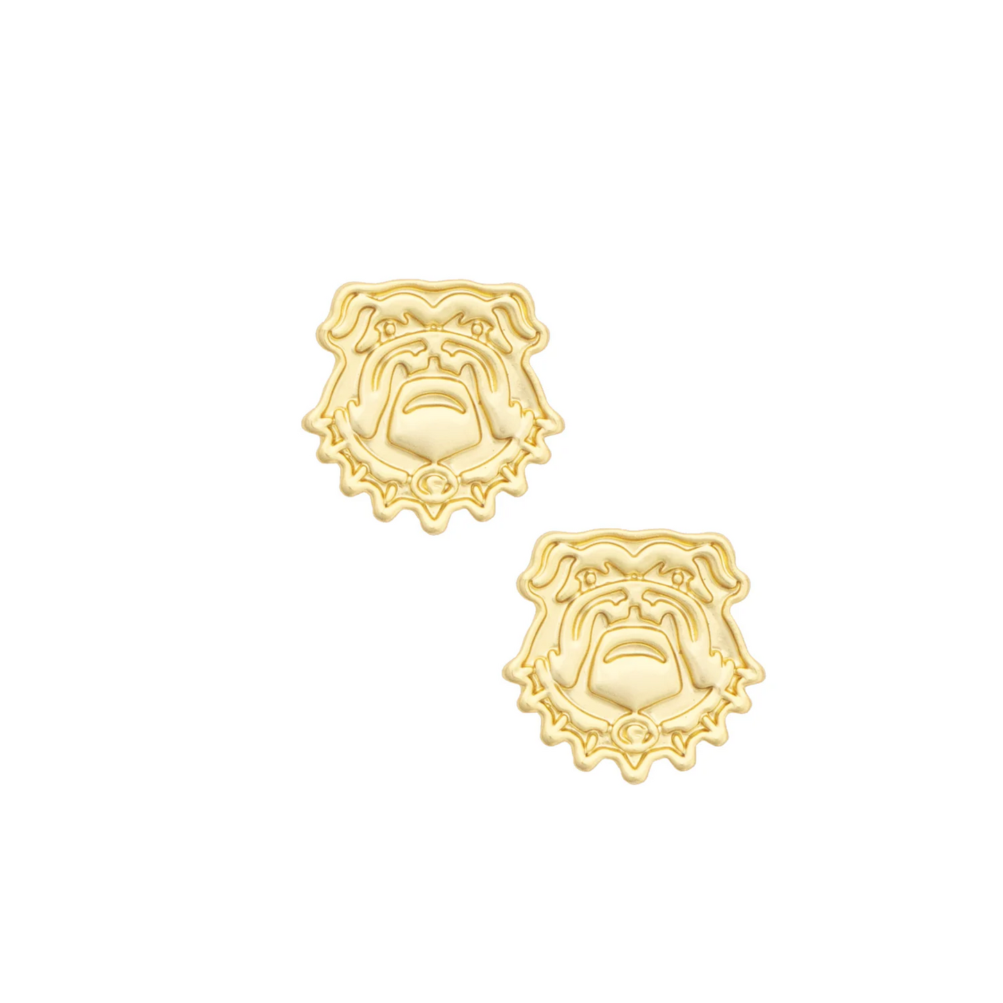 Canvas - Earring - 24K Stamped Logo Stud - Georgia Bulldogs - Findlay Rowe Designs