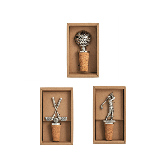 Mud Pie - Bottle Stopper - Metal Icon- Golf - Findlay Rowe Designs