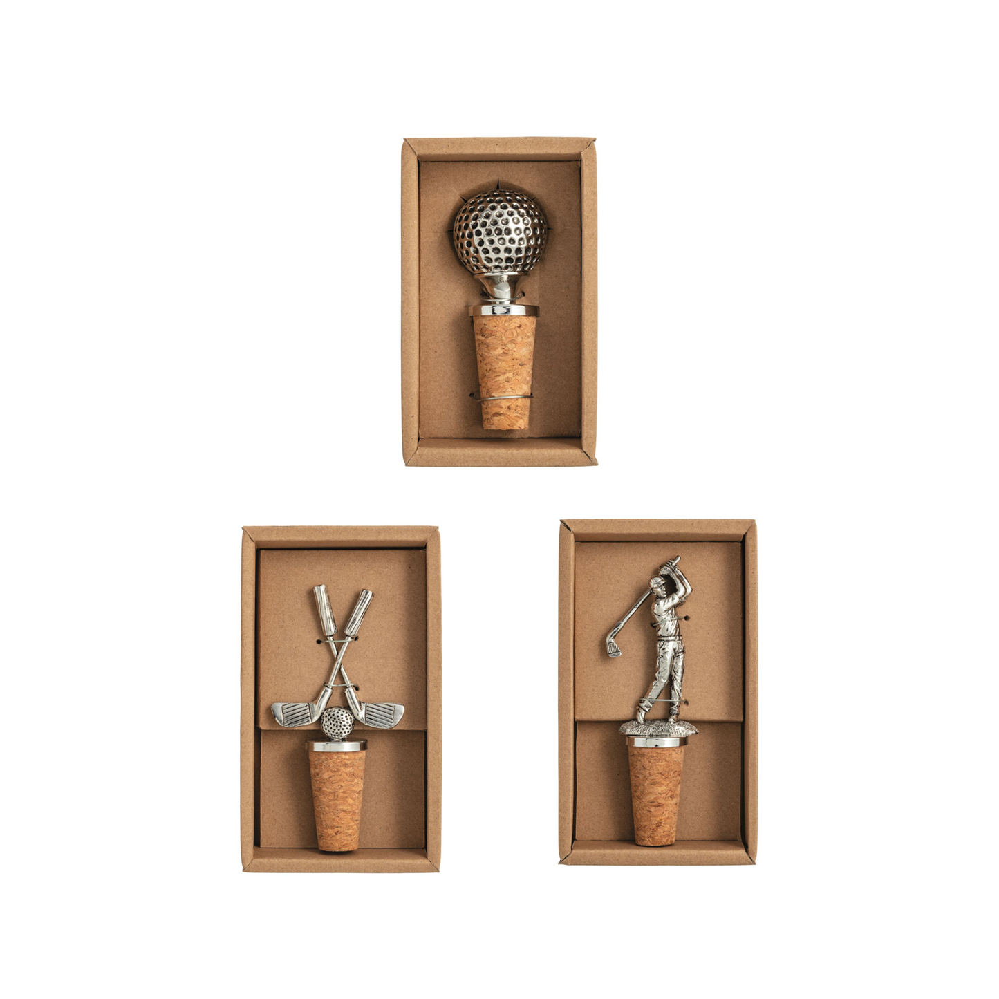 Mud Pie - Bottle Stopper - Metal Icon- Golf - Findlay Rowe Designs