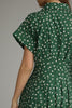 Entro - Dress - Midi Shirt Collar - Polka Dot Forest Green - Findlay Rowe Designs