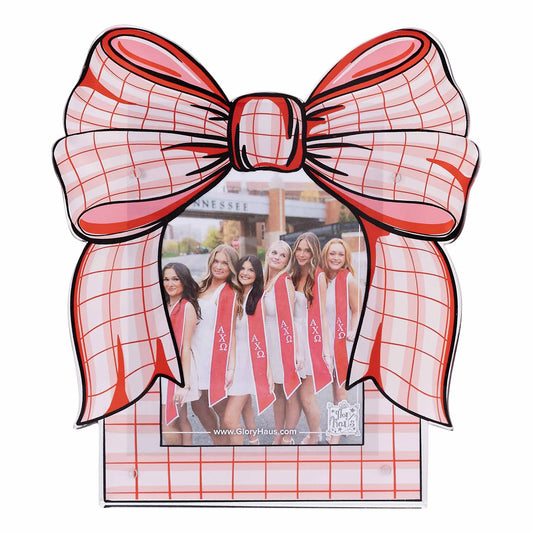 Glory Haus - Frame- 4x6 Acrylic Bow - Red Pink - Findlay Rowe Designs