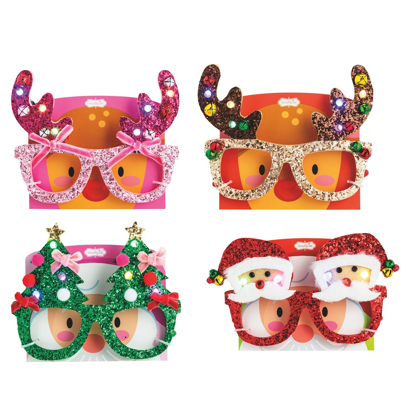 Mud Pie - Christmas Light-Up Glasses - Findlay Rowe Designs