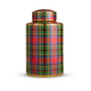 Ginger Jar - Red Tartan Plaid - 12in - Findlay Rowe Designs