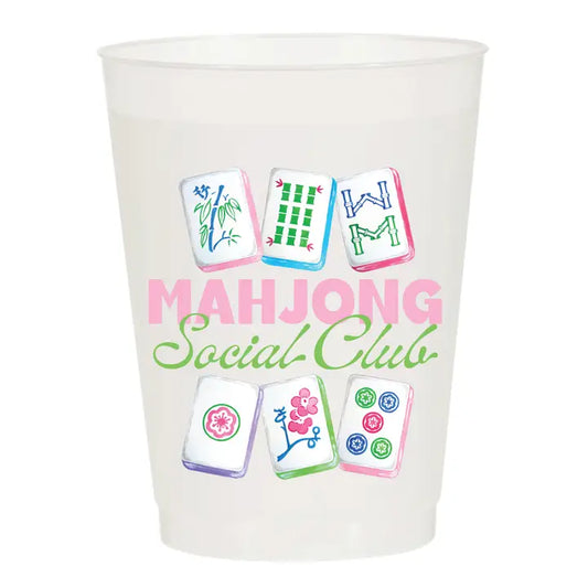 Frosted Party Cup - Mahjong Social Club - Set 10