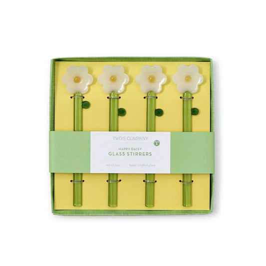 Cocktail Stir Stick Set 4 - Daisy - Findlay Rowe Designs