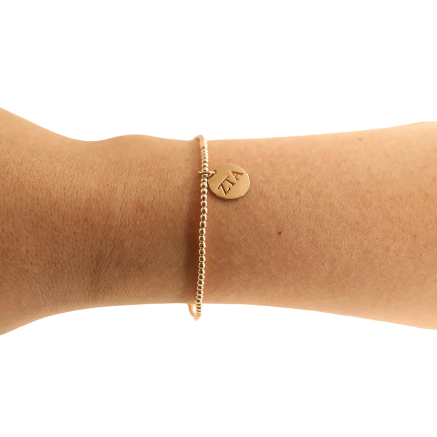 Beaded Blondes - Bracelet - Gold - Sorority Charm - Findlay Rowe Designs