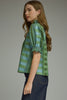 Entro - Top - Ruffle Neck Mixed Print - Olive - Findlay Rowe Designs