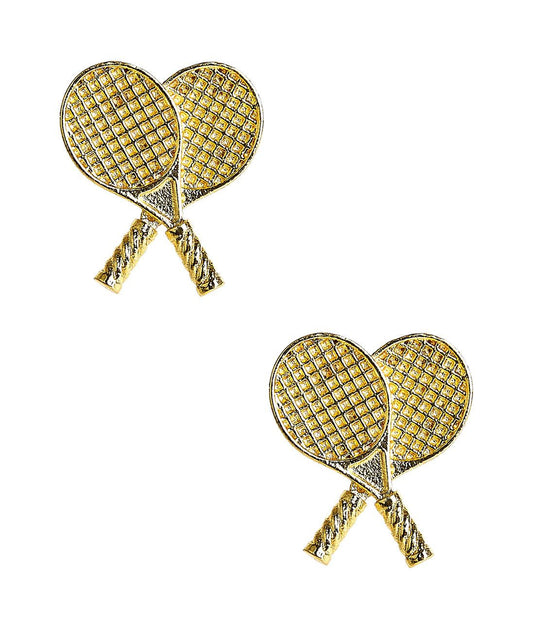 Lisi Lerch - Earrings - Double Tennis Stud Racket - Findlay Rowe Designs