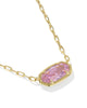 Kendra Scott - Necklace - Elisa Gold Pendant - Light Pink CZ