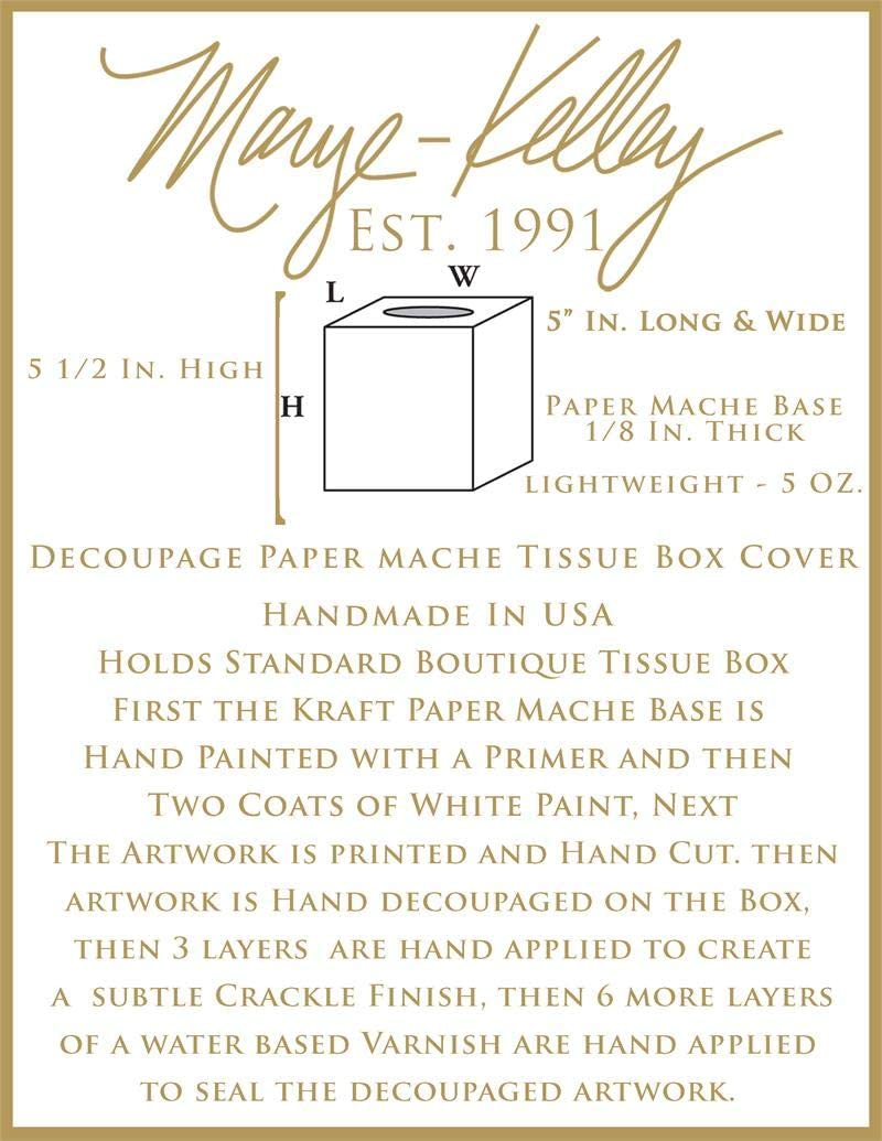 Marye-Kelley - Tissue Box Cover - Papier Mache
